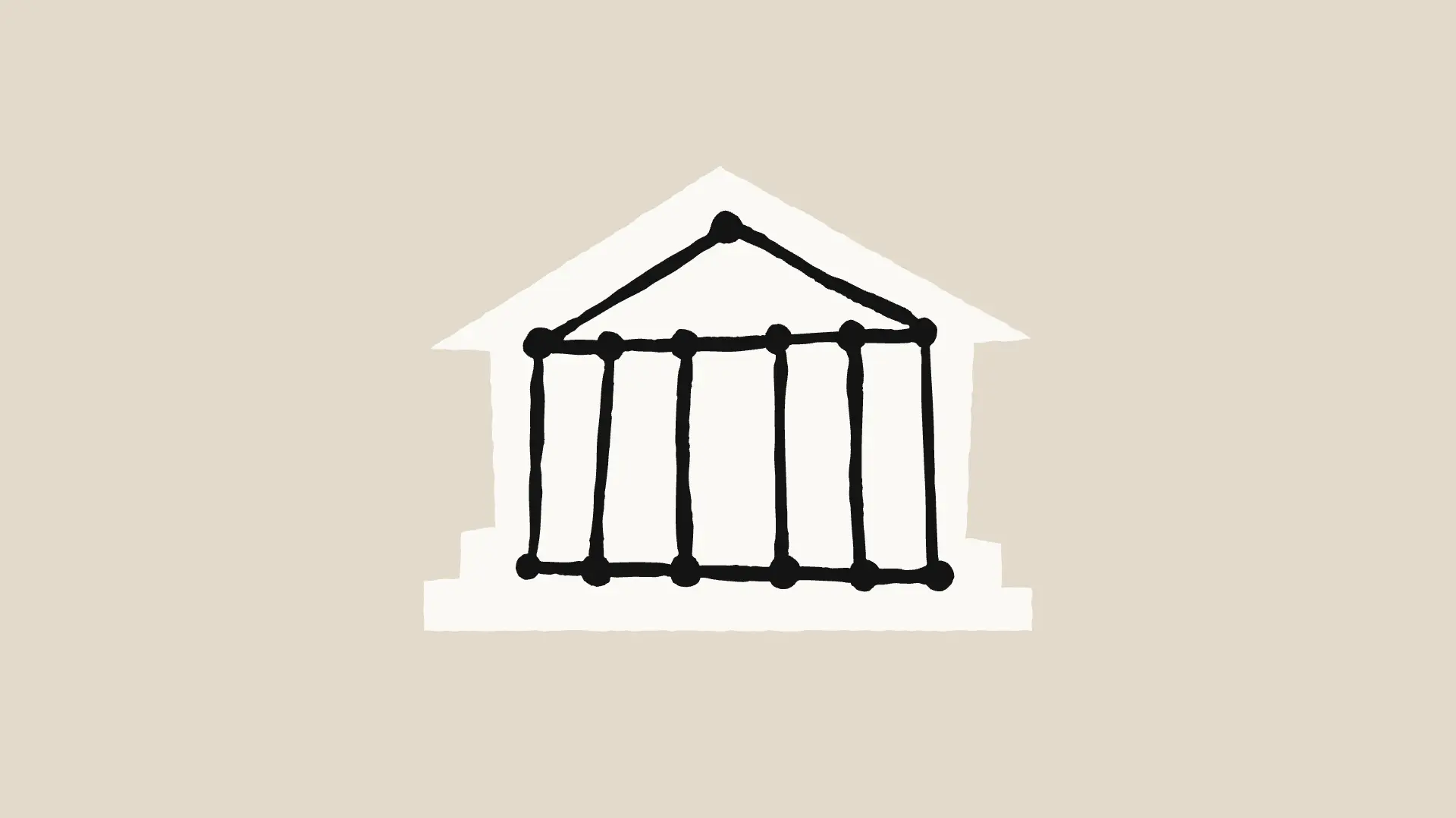 A building with a set of columns